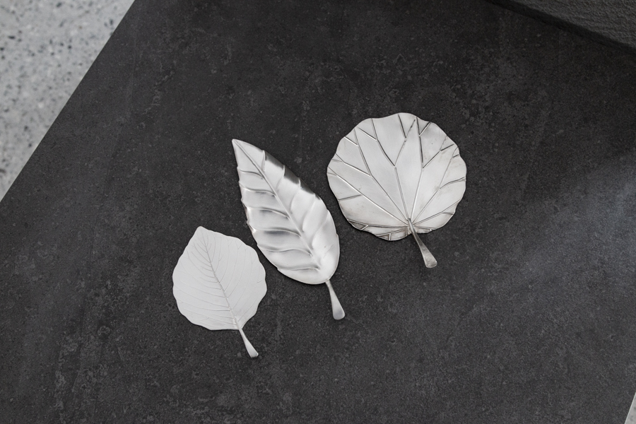 [공부차] 순은 나뭇잎 받침 3종