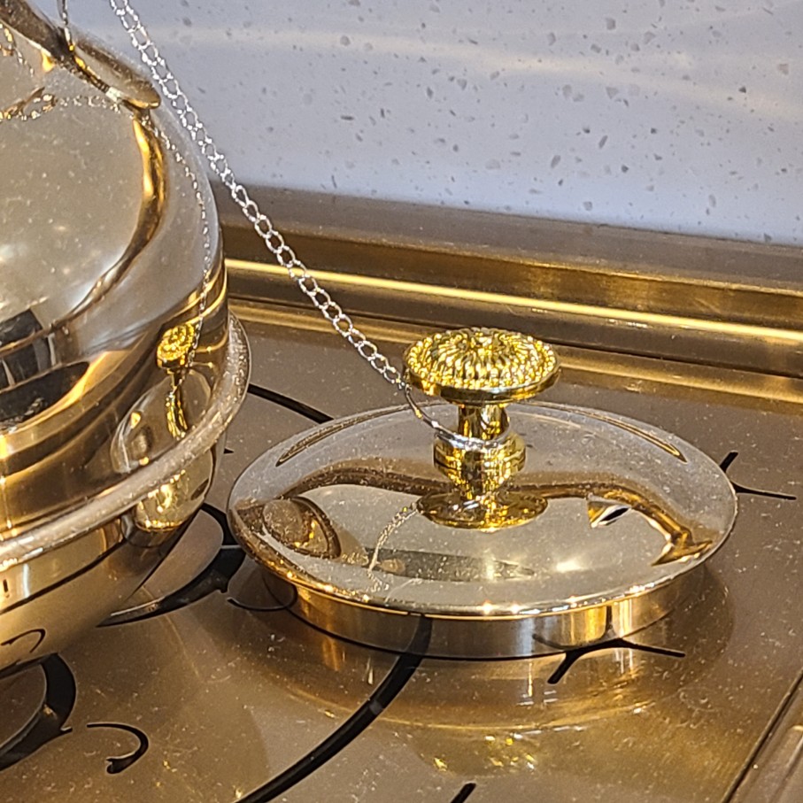 [공부차] 304 스텐 금색 다도 테이블 (금주전자,화로)