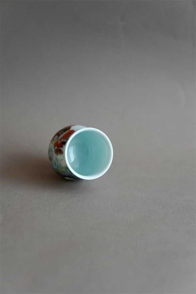 법랑채 금어배-쌍어 金鱼杯-双鱼(85cc)