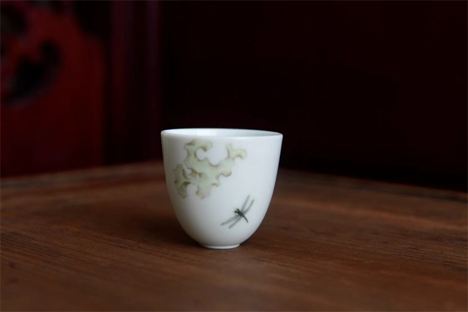 수회 분채 불도배 - 초충 手绘粉彩不倒杯-草虫(50cc)