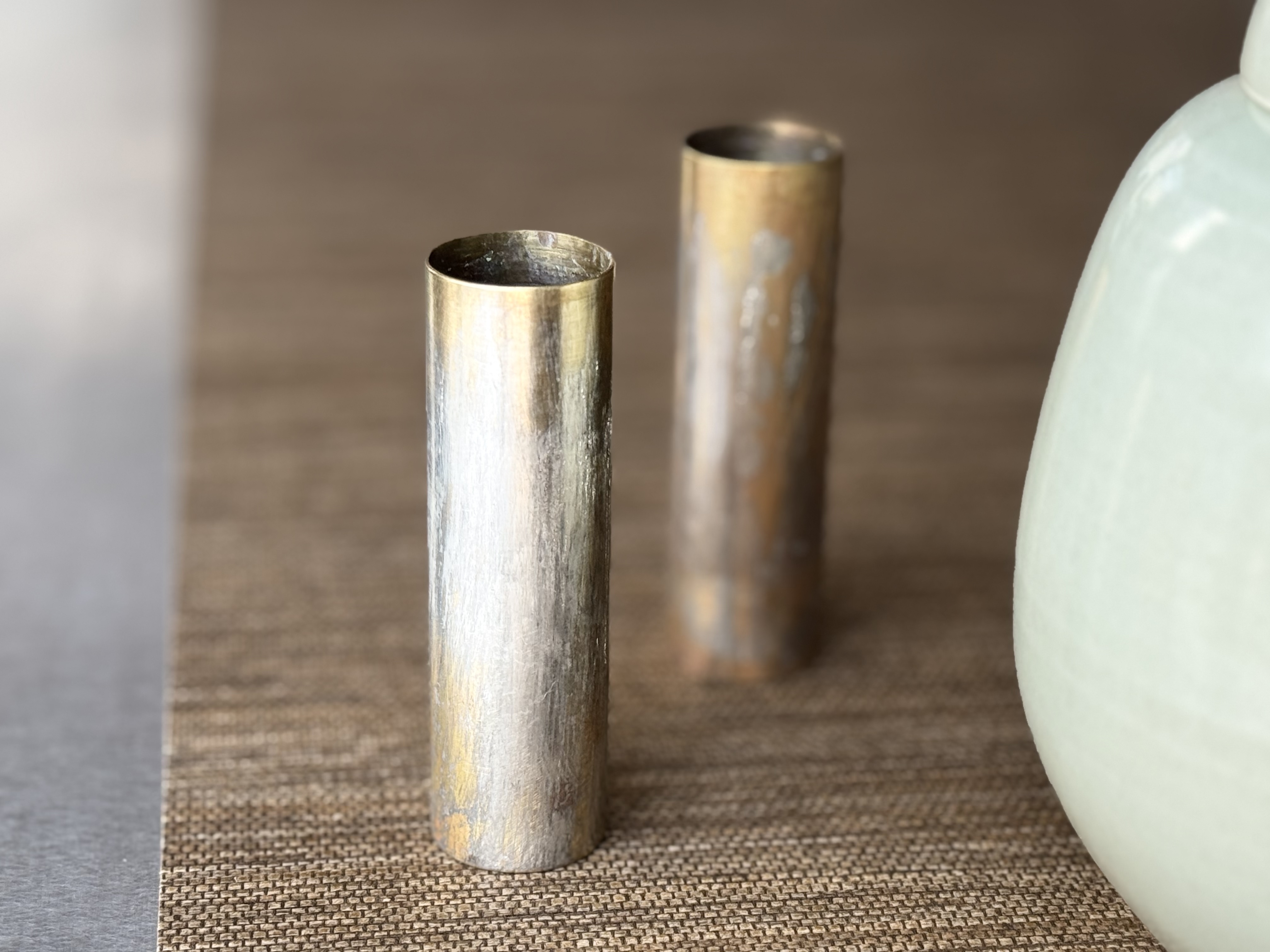 금속공예작품 이종길작가 황동 화병