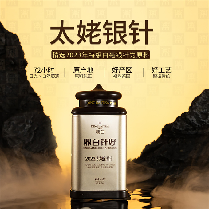 [명품 鼎白] 정백침호 2023년 태모은침 특급백차 50g