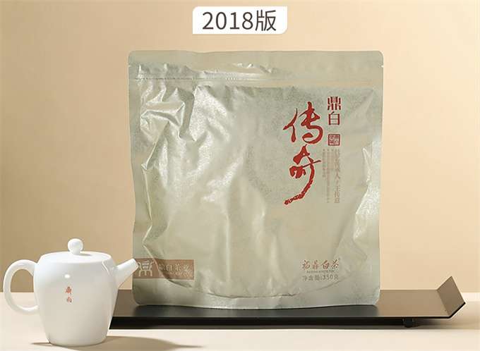 [무결점 鼎白] 정백전기 2018판 목단병 간편포장 2017년-2018년-2019년 1급 백모단 350g