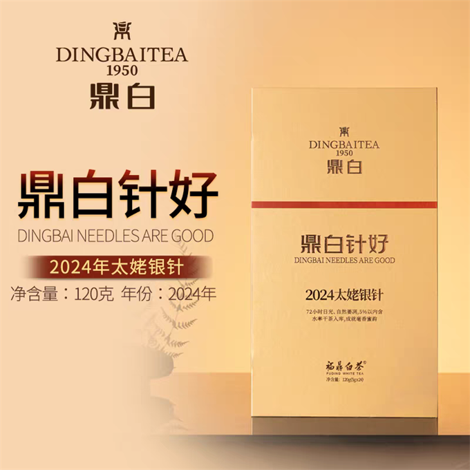 [무결점 鼎白] 정백침호 2024년 태모은침 특급백차 120g